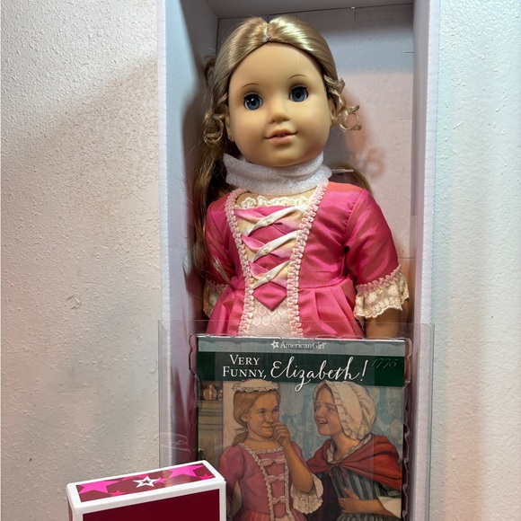 American Girl Other - American Girl Doll Elizabeth in Elegant Pink and White Dress